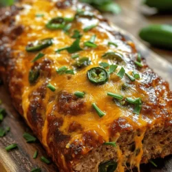 Meatloaf is a classic comfort food that has graced dining tables for generations, but today, we’re giving this beloved dish a zesty makeover. Introducing the Smoky Jalapeño Popper Meatloaf with Creamy Ranch Drizzle—an irresistible fusion of smoky flavors and a spicy kick that elevates the traditional meatloaf experience. This unique recipe combines the familiar heartiness of meatloaf with the boldness of jalapeños and the richness of cheddar cheese, all topped off with a creamy ranch drizzle that brings it all together.