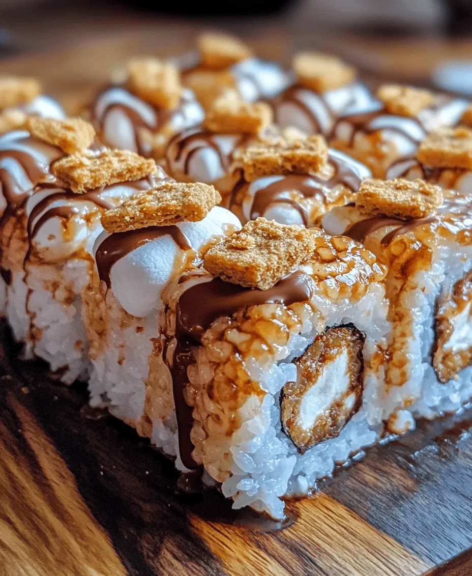 Have you ever craved the ooey-gooey goodness of s'mores while also wanting to indulge in the artful presentation of sushi? If so, you're in for a treat with our S'mores Sushi Delight. This innovative dessert takes the beloved components of the classic campfire treat and transforms them into an exciting sushi-inspired creation. Perfect for gatherings, parties, or a fun family activity, this recipe invites both kids and adults to get creative in the kitchen.