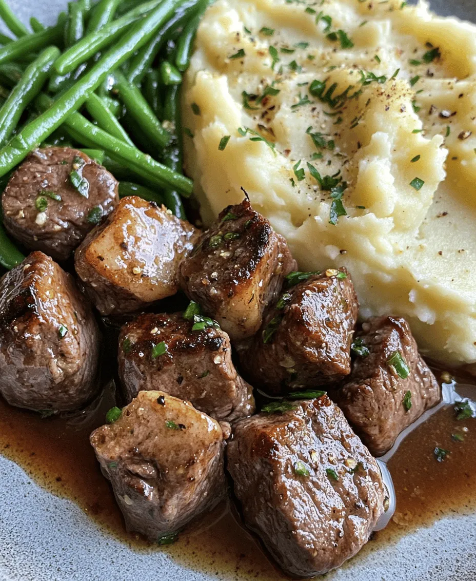 Imagine sinking your teeth into succulent steak bites, sizzling in a rich garlic butter sauce, paired with creamy mashed potatoes and vibrant, crisp green beans. This dish, Sizzling Garlic Butter Steak Bites with Comforting Mash & Crisp Green Beans, is not just a meal; it’s an experience that brings warmth and joy to your dining table. Comfort food has a unique way of creating a sense of home and belonging, making it an essential component of family gatherings and shared meals.