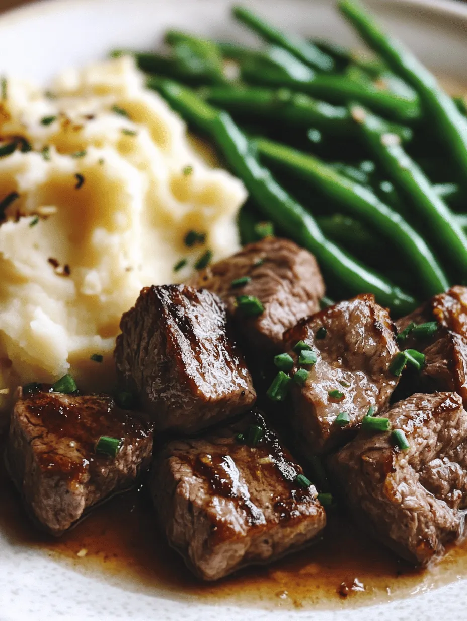 Imagine sinking your teeth into succulent steak bites, sizzling in a rich garlic butter sauce, paired with creamy mashed potatoes and vibrant, crisp green beans. This dish, Sizzling Garlic Butter Steak Bites with Comforting Mash & Crisp Green Beans, is not just a meal; it’s an experience that brings warmth and joy to your dining table. Comfort food has a unique way of creating a sense of home and belonging, making it an essential component of family gatherings and shared meals.