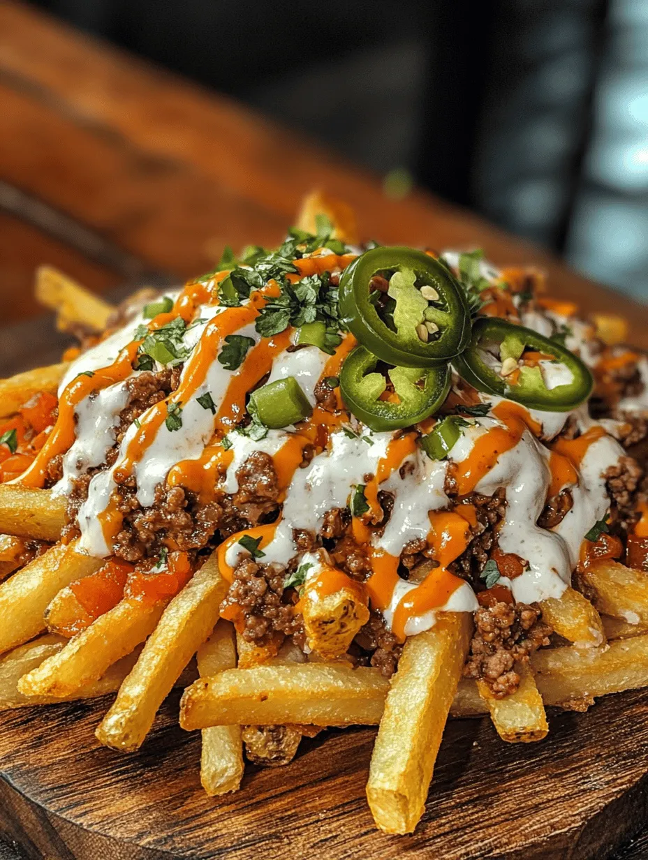 Cheesy Loaded Fries with Beef and Mozzarella have quickly become a beloved staple in the world of comfort foods and party snacks. This dish is a mouthwatering combination of crispy, golden fries topped with seasoned ground beef and an indulgent cheese sauce, making it an irresistible option for any gathering or a cozy night in. The blend of textures – the crunch of the fries, the savory depth of the beef, and the creamy richness of the cheese – creates a flavor experience that tantalizes the taste buds and satisfies even the heartiest appetites.