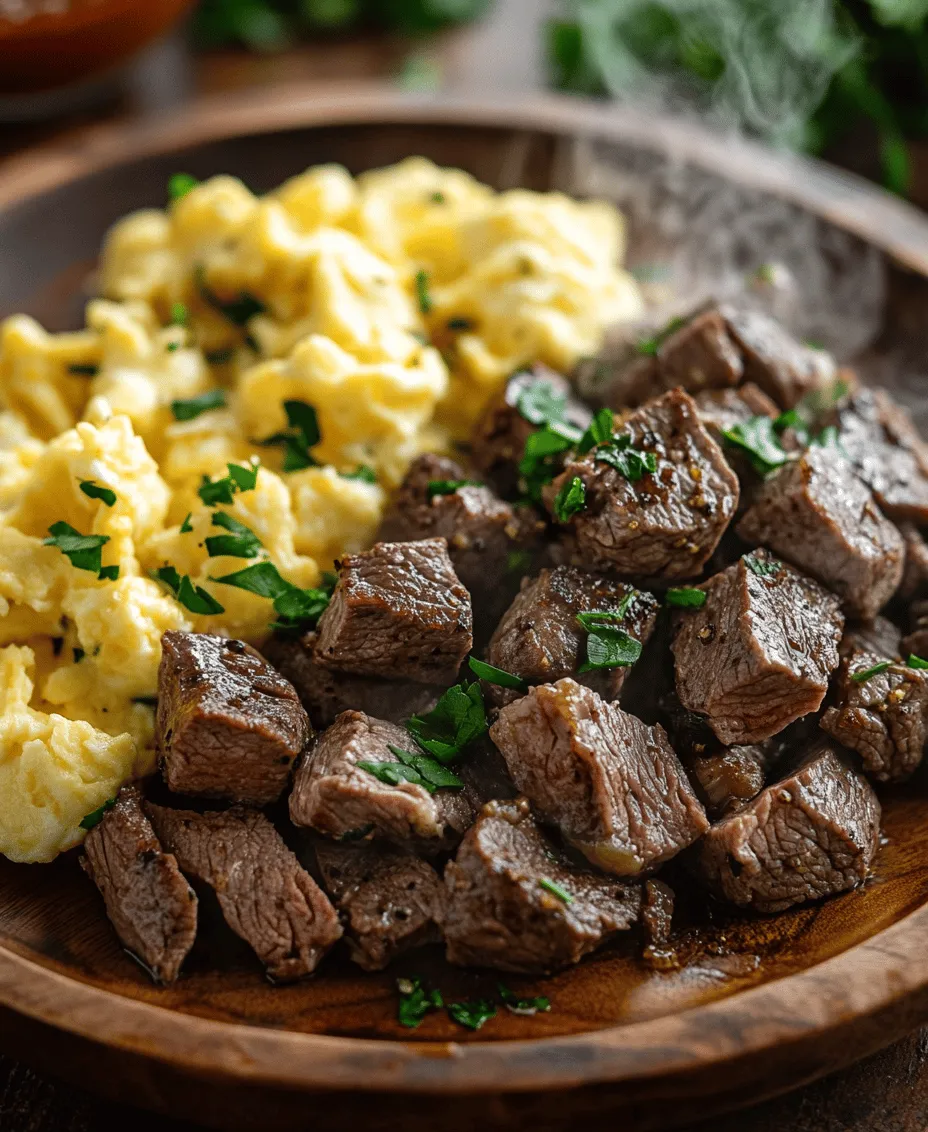 When it comes to breakfast, finding the perfect balance between taste and nutrition can be a challenge. Enter the dynamic duo: Sizzling Steak Bites and Fluffy Eggs. This hearty dish not only tantalizes your taste buds but also provides the essential protein needed to kickstart your day. Imagine juicy, tender pieces of steak combined with light, airy scrambled eggs—each bite is a delightful blend of flavors and textures that can elevate your breakfast experience to new heights.