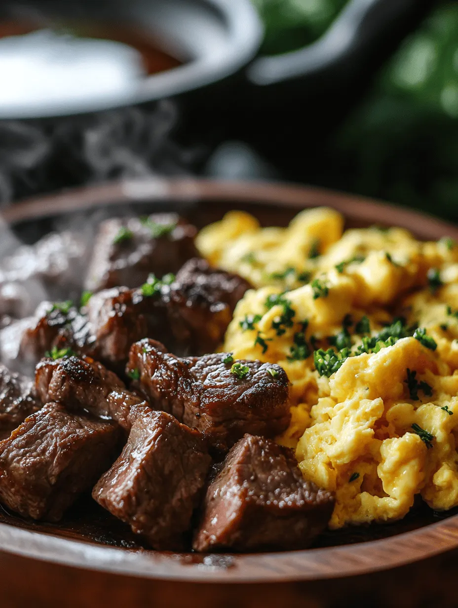 When it comes to breakfast, finding the perfect balance between taste and nutrition can be a challenge. Enter the dynamic duo: Sizzling Steak Bites and Fluffy Eggs. This hearty dish not only tantalizes your taste buds but also provides the essential protein needed to kickstart your day. Imagine juicy, tender pieces of steak combined with light, airy scrambled eggs—each bite is a delightful blend of flavors and textures that can elevate your breakfast experience to new heights.