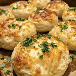 If you're looking for a crowd-pleasing snack that combines the comforting allure of biscuits with the indulgent goodness of melted cheese and aromatic garlic, look no further than Cheesy Garlic Biscuit Bombs. These flavorful bites are not just simple to prepare, but they also bring a delightful twist to your usual appetizer repertoire. Perfect for any gathering, family dinner, or cozy night in, these biscuit bombs are sure to impress your guests and satisfy your cravings.