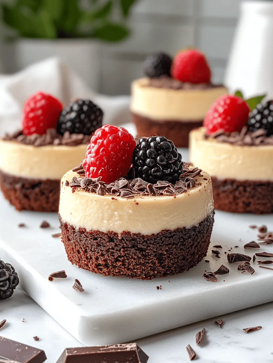 If you’re a fan of desserts that combine rich flavors with delightful textures, then Brownie Bottom Mini Cheesecakes are sure to be a hit in your kitchen. This delectable treat captures the best of both worlds: the fudgy, chocolatey goodness of brownies paired with the creamy, tangy sweetness of cheesecake. Each mini cheesecake is a perfectly portioned indulgence, making them ideal for parties, celebrations, or simply a delightful weeknight dessert.