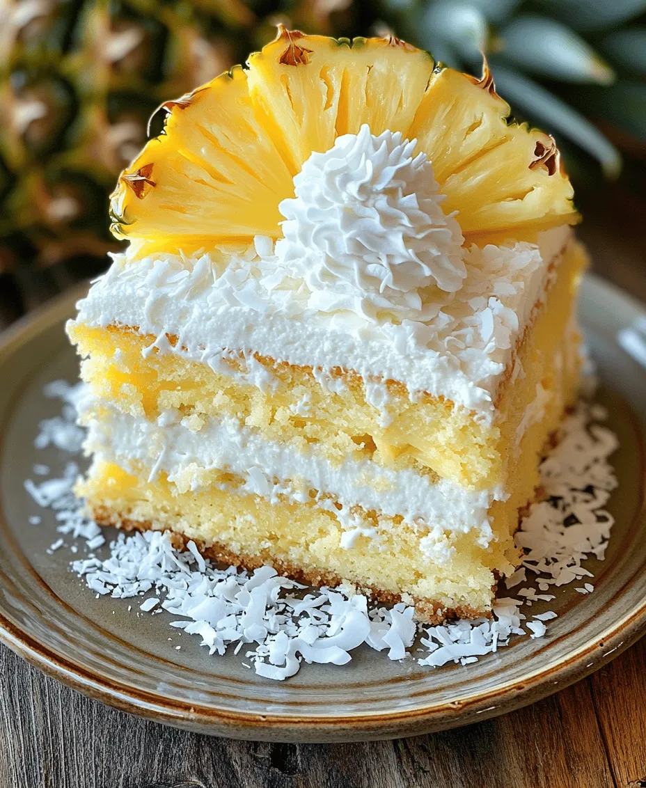 The Tropical Bliss Pineapple Cake is a delightful dessert that brings a taste of the tropics straight to your kitchen. This cake captures the essence of sun-drenched beaches and swaying palm trees, making it the perfect addition to any occasion. Imagine a moist, fluffy cake infused with the sweet and tangy flavor of ripe pineapple, complemented by the creamy richness of coconut. Whether you’re hosting a summer barbecue, celebrating a birthday, or simply indulging a sweet craving, this cake is sure to impress your guests and satisfy your taste buds.