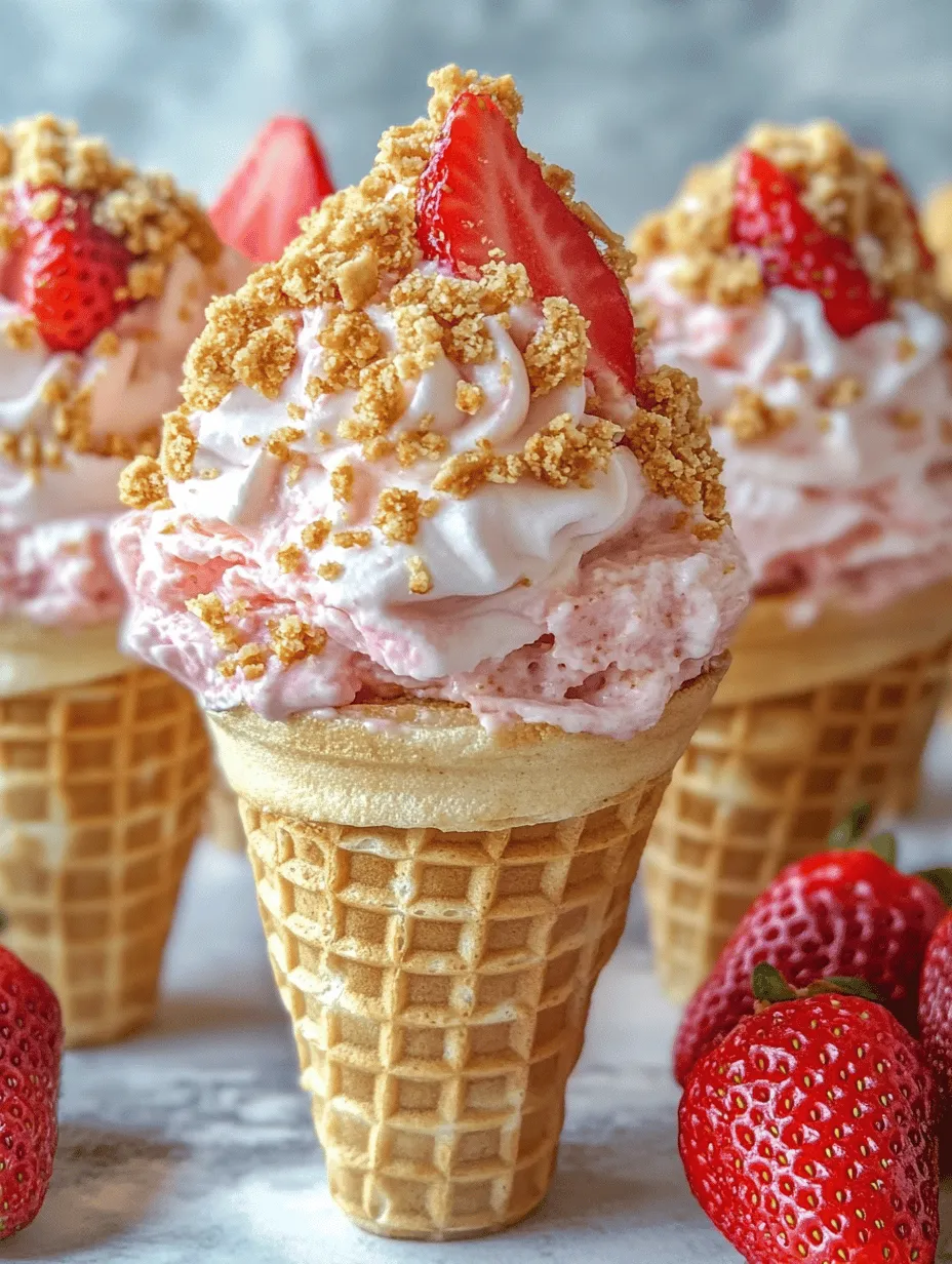 If you’re searching for a delightful dessert that combines the refreshing taste of strawberries with the creamy richness of cheesecake, look no further than Strawberry Crunch Cheesecake Cones. This mouthwatering treat captures the essence of summer in a portable, easy-to-eat form. With layers of succulent strawberries, a luscious cheesecake filling, and a satisfying crunch, these cones are perfect for various occasions, whether it’s a vibrant summer party, a casual picnic in the park, or a fun family gathering.