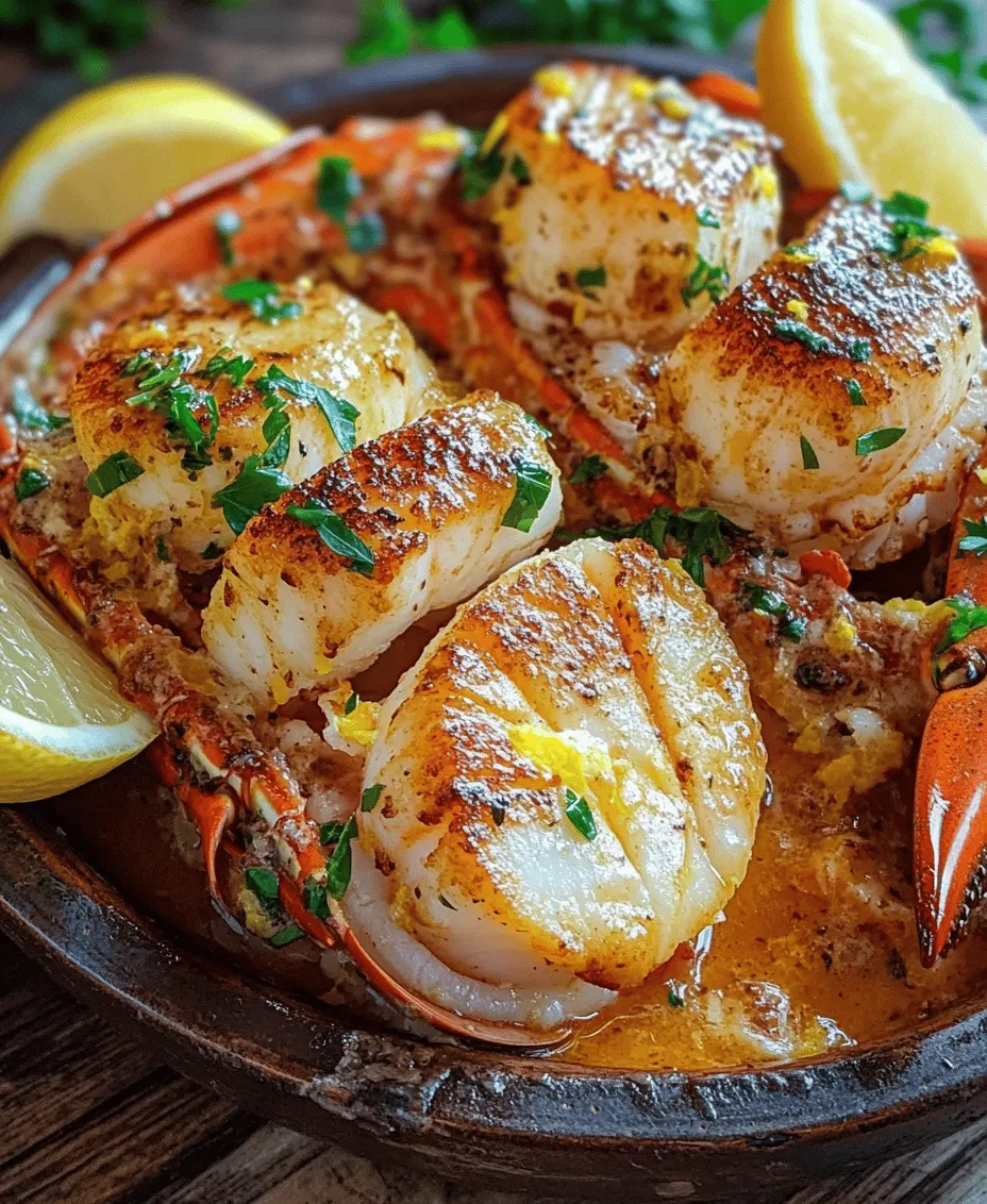 If you’re looking to elevate your dining experience without stepping into a fine dining restaurant, look no further than the enticing combination of garlic butter lobster tail and sea scallops. This dish is not only a feast for the eyes but also a celebration of flavors that brings together the rich, buttery notes of lobster with the tender, sweet flesh of scallops, all enhanced by the aromatic embrace of garlic. It’s an exquisite, yet approachable meal option, perfect for impressing guests or indulging in a special date night at home.