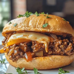 When it comes to comfort food that hits all the right notes, the Smoky Sloppy Joe with Provolone Cheese stands out as a true crowd-pleaser. This dish is not just a meal; it’s an experience that brings families together around the dinner table or adds a hearty touch to your next gathering. The combination of smoky flavors and creamy provolone cheese elevates the traditional Sloppy Joe, making it a delightful option for both casual family dinners and more elaborate entertaining occasions. Whether you’re looking to impress guests or simply indulge in a nostalgic meal, this recipe promises to deliver satisfaction with every bite.