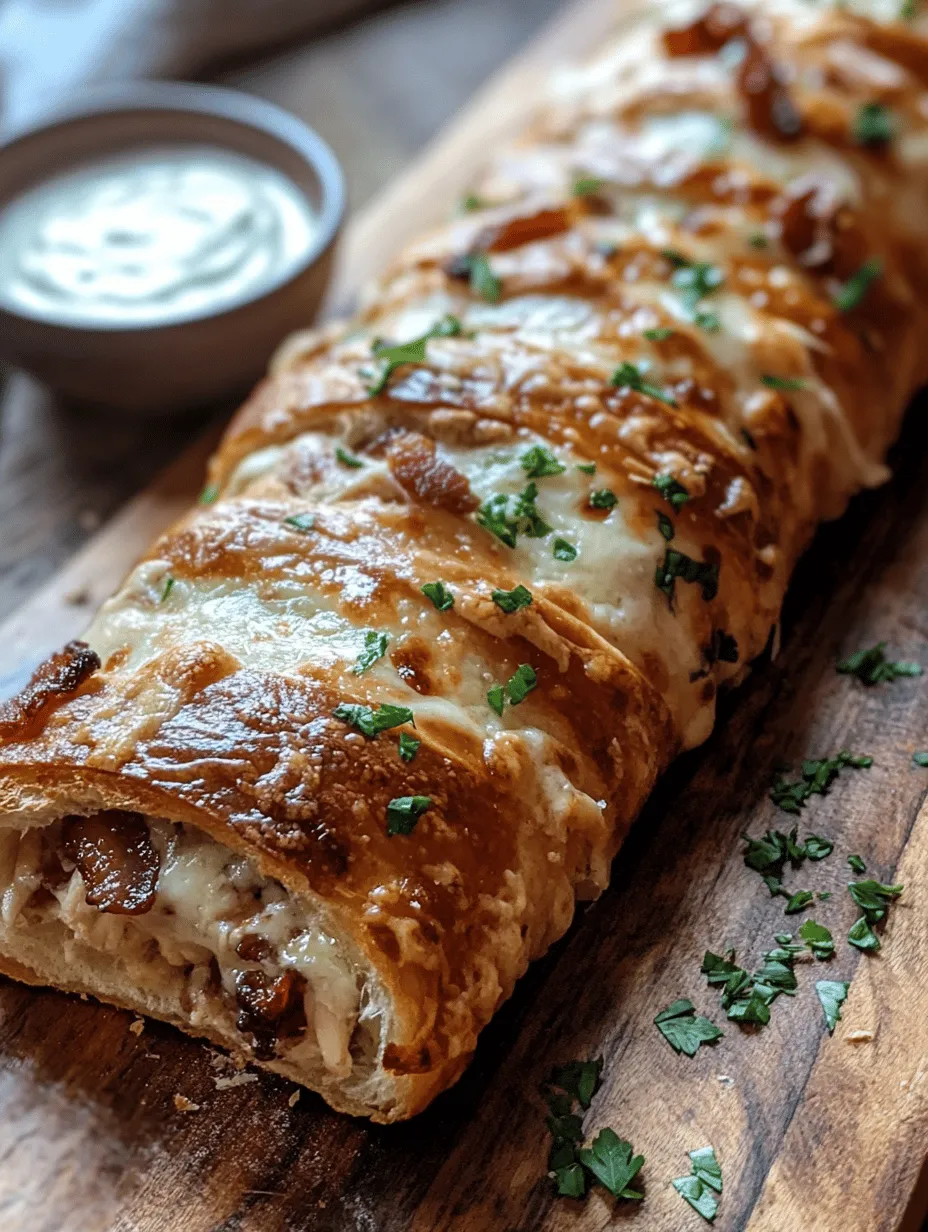 If you're looking for a comforting dish that brings everyone together, look no further than Chicken Bacon Ranch Stromboli. This crowd-pleasing recipe combines savory chicken, crispy bacon, creamy ranch dressing, and gooey cheese, resulting in a deliciously satisfying meal that is perfect for any occasion. Whether you're hosting a party, preparing a family dinner, or simply craving a delightful snack, this stromboli is sure to impress.