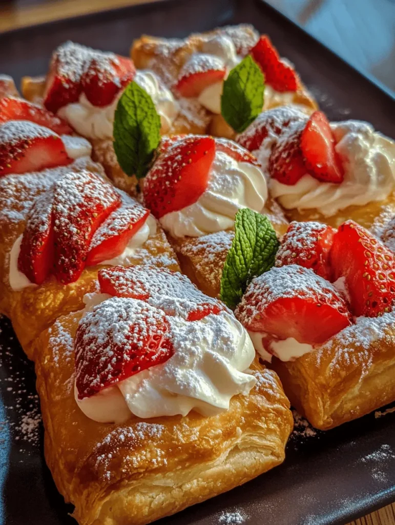 Imagine biting into a warm, flaky pastry filled with fresh strawberries and luscious whipped cream—this is exactly what our Strawberries & Cream Pastry Puffs offer! Perfect for delightful brunches, elegant picnics, or simply as a sweet treat to enjoy at home, these puffs are a splendid blend of textures and flavors. With a golden, airy puff pastry and a creamy, fruity filling, this recipe brings a taste of indulgence right from your kitchen.