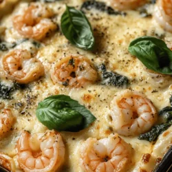 Shrimp Lasagna with White Sauce and Cheese is a delightful twist on the traditional lasagna, combining the rich flavors of shrimp, creamy white sauce, and a blend of cheeses. This dish not only satisfies the palate but also adds a touch of elegance to any meal. Whether you're hosting a family dinner, celebrating a special occasion, or simply looking to enjoy a comforting yet sophisticated meal, this shrimp lasagna is sure to impress.