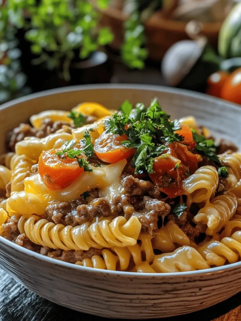 If you're craving a hearty and flavorful dish that’s perfect for weeknight dinners or a casual gathering with friends, look no further than Fiesta Rotel Pasta! This delightful recipe features a creamy, cheesy pasta mixed with zesty RoTel tomatoes and ground beef that delivers a punch of flavor in every bite. It's a crowd-pleaser that's as easy to prepare as it is to enjoy—your family will be asking for more!