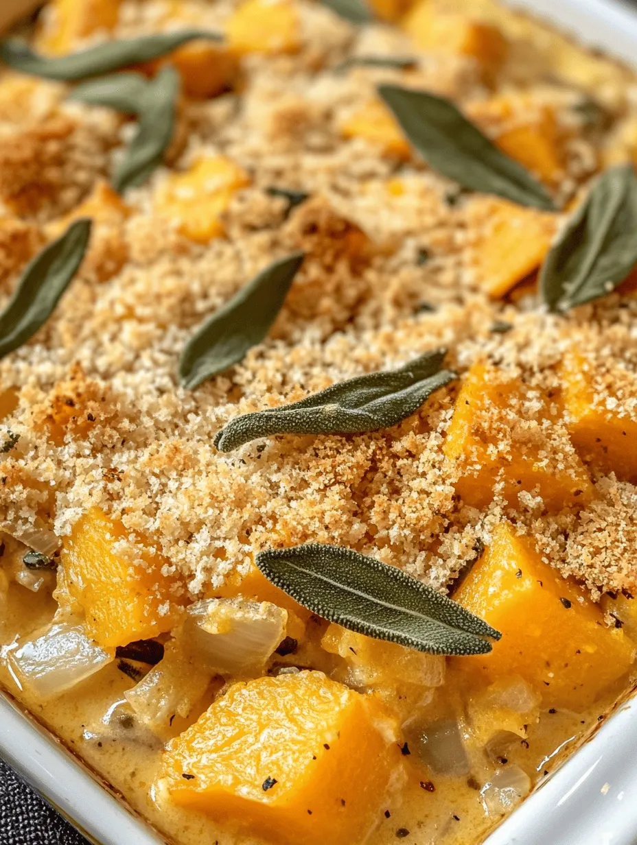 As the leaves turn and the air becomes crisp, the culinary world welcomes the comforting embrace of seasonal ingredients, with butternut squash leading the charge. This vibrant, sweet vegetable not only embodies the essence of autumn but also transforms into a delightful centerpiece for family gatherings and holiday meals. The Butternut Squash and Sage Casserole captures the heartwarming flavors of this time of year, combining the creamy, nutty notes of roasted squash with the aromatic, earthy tones of sage. Whether served as a side dish at Thanksgiving or as a warm, inviting dinner option, this casserole promises to be a favorite at your table.