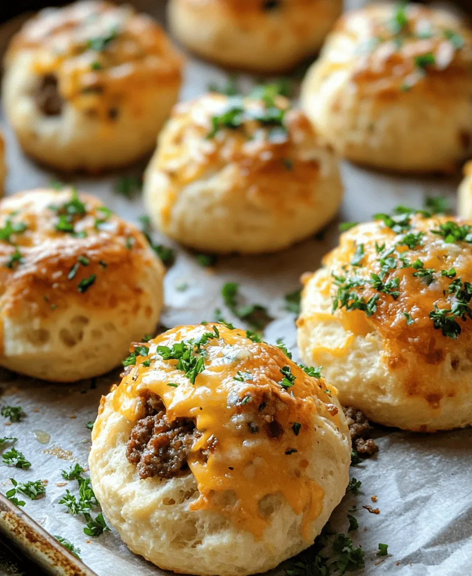 If you're on the lookout for a mouthwatering snack that perfectly combines indulgent flavors and comfort food appeal, look no further than Garlic Parmesan Bacon Cheeseburger Bombs. This delightful dish is an innovative twist on the classic cheeseburger, wrapped in a delicious biscuit dough and bursting with flavors that are sure to please everyone at your table. The star ingredients—garlic, parmesan, bacon, and ground beef—come together to create an irresistible treat that can be enjoyed on various occasions, from cozy family dinners to lively game day gatherings.