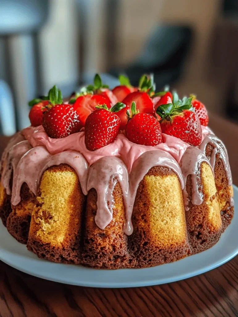 If you’re looking to impress with a dessert that's not just delicious but truly delightful, the Strawberry Honeybun Cake with Strawberry Cream Icing is your answer! This cake is a vibrant showcasing of fresh strawberries swirled in a moist cake, topped with a luscious cream icing that's both creamy and fruity. Perfect for family gatherings, brunches, or even birthdays, this cake’s sweet aroma and beautiful presentation will have everyone asking for seconds!