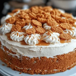 If you're on the lookout for a dessert that will elevate your baking game, look no further than the Biscoff Bliss Cake. This stunning cake is a decadent indulgence that beautifully marries the rich, caramelized flavor of Biscoff cookies with a moist and fluffy cake base. Perfect for special occasions, gatherings, or even as a delightful treat for yourself, the Biscoff Bliss Cake is sure to impress anyone who takes a bite. With its creamy frosting and the irresistible crunch of crushed Biscoff cookies on top, this dessert promises to become a favorite on any dessert table.