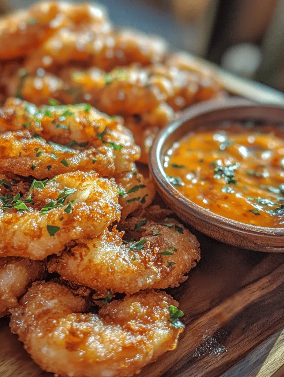 Fried shrimp is a dish that has captured the hearts and taste buds of seafood lovers around the world. Whether enjoyed at a bustling seaside restaurant, a backyard barbecue, or as a comforting homemade meal, its crispy exterior and juicy interior create a delightful contrast that is hard to resist. The appeal of crispy fried shrimp lies not only in its satisfying texture but also in the zesty flavors that can elevate the dish to new heights. This recipe for Crispy Fried Shrimp with Zesty Dipping Sauce promises to deliver that perfect crunch and tang, making it an ideal choice for various occasions—be it a casual family dinner, a festive gathering, or a special event.