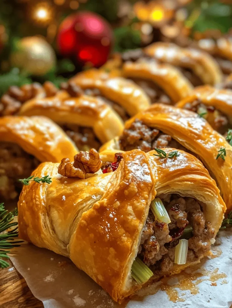 If you're searching for a delightful appetizer to impress your holiday guests, look no further than these Festive Christmas Sausage Rolls! Bursting with flavor, these savory pastries combine the rich, hearty goodness of sausage meat with the sweetness of dried cranberries and the crunch of walnuts. Whether served at a holiday gathering or enjoyed as a cozy snack by the fire, these sausage rolls are sure to become a cherished tradition in your home!