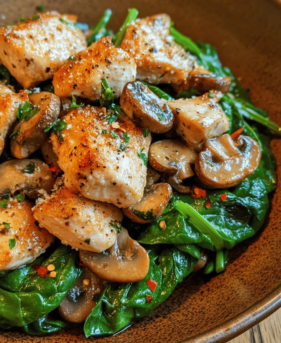 If you're looking for a delicious and nutritious meal that delights the senses, look no further than the Savory Chicken Spinach and Mushroom Delight. This dish is a perfect harmony of flavors, combining tender chicken, earthy mushrooms, and vibrant spinach into a culinary masterpiece. Whether you're cooking for yourself after a long day or hosting a gathering of friends, this recipe promises to impress with both its taste and visual appeal.