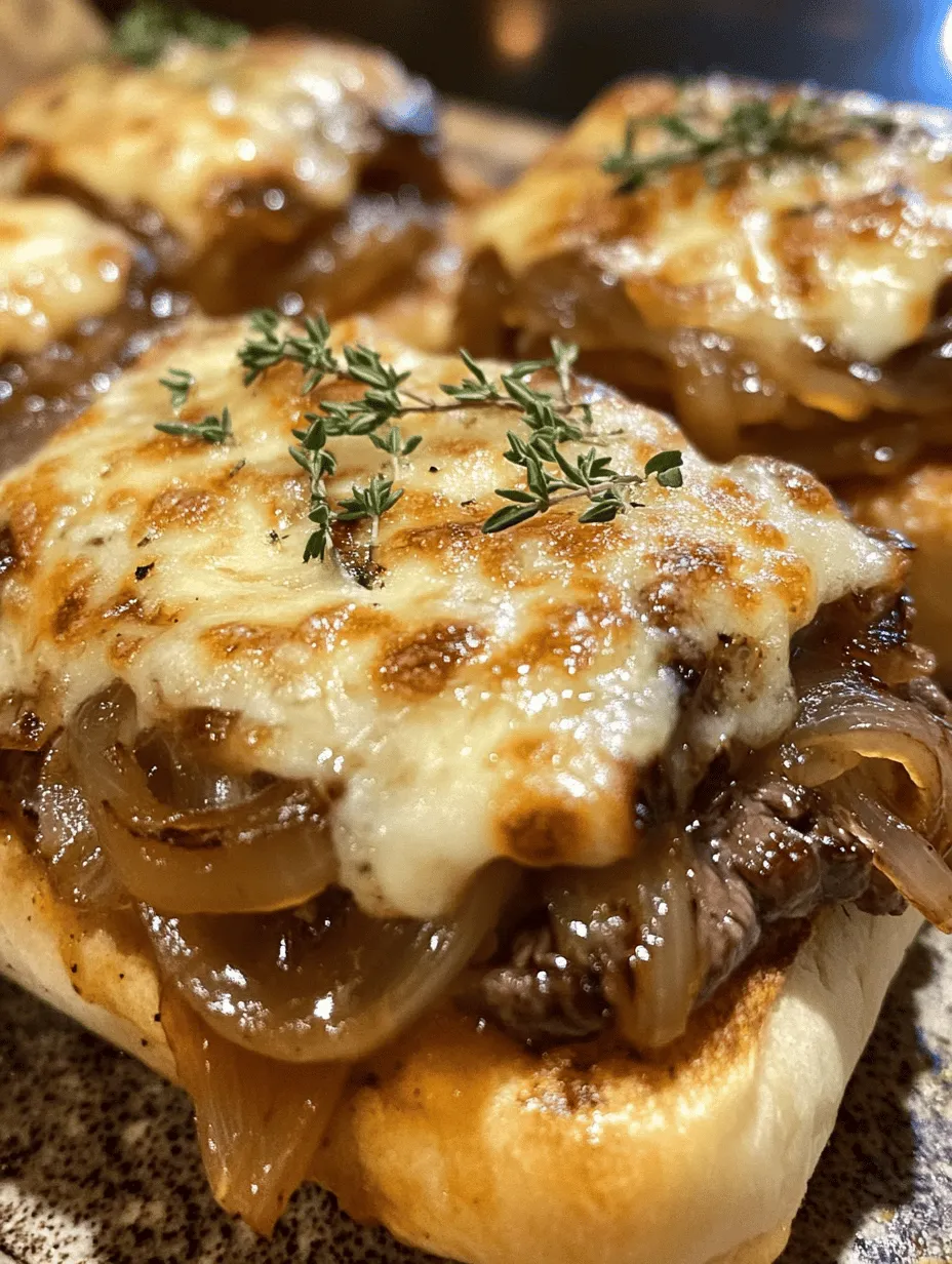 Imagine biting into a warm, crusty roll overflowing with juicy flank steak, sweet caramelized onions, and melted provolone cheese. This French Onion Steak Sandwich is not just a meal; it's an experience that brings together flavors and textures in perfect harmony. Inspired by the classic French onion soup, this sandwich elevates hearty ingredients to new heights. Whether for a cozy dinner or a casual lunch with friends, this dish is sure to impress and satisfy.