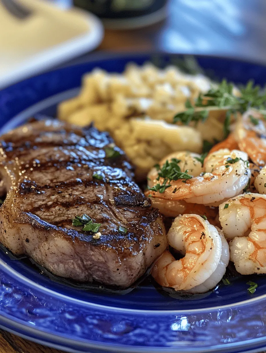 When it comes to impressive meals that elevate any dining experience, few dishes can compete with the delectable combination of a perfectly seared ribeye steak paired with creamy garlic shrimp. This recipe encapsulates indulgence, making it an ideal choice for special occasions, romantic dinners, or simply a cozy night in. The rich flavors of the steak beautifully complement the succulent shrimp, creating a harmonious blend that tantalizes the taste buds.