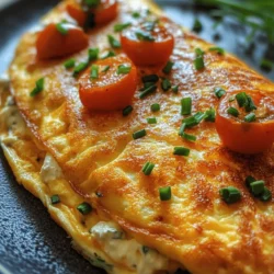 Welcome to the delightful world of omelets, where simple ingredients come together to create a breakfast masterpiece. Among the many variations, the cream cheese and chive stuffed omelet stands out as a particularly tasty and satisfying option. Not only does this recipe allow for quick preparation, but it also boasts rich flavors that are both comforting and invigorating. The combination of creamy, tangy cream cheese with the fresh, mild onion-like flavor of chives creates a delightful filling that transforms the humble omelet into a luxurious meal.