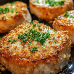 Garlic Parmesan Crusted Pork Chops are a culinary delight that has the power to transform a simple dinner into an extraordinary meal. This dish is perfect for family gatherings, weeknight dinners, or even special occasions when you want to impress your guests without spending hours in the kitchen. The combination of savory garlic, rich Parmesan cheese, and a crispy panko coating creates an irresistible flavor profile that will have everyone coming back for seconds.