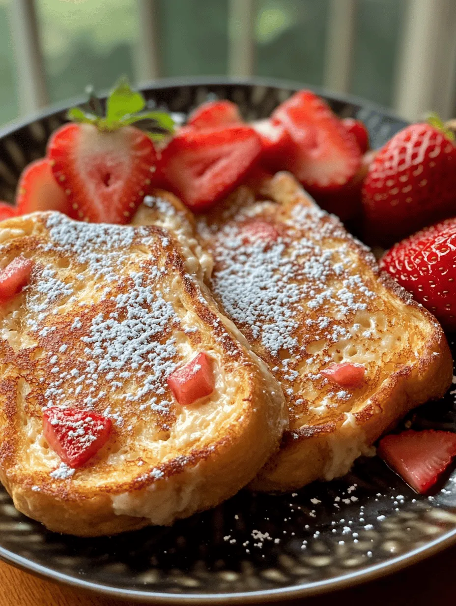 When it comes to making the perfect French toast, the choice of bread is crucial. Brioche and challah are both excellent options due to their rich, buttery texture and ability to absorb the custard mixture without falling apart. Brioche, with its airy and light crumb, offers a slightly sweet flavor that complements the cheesecake filling beautifully. Challah, on the other hand, has a slightly denser texture and a subtle sweetness that pairs perfectly with the strawberries and cream cheese.