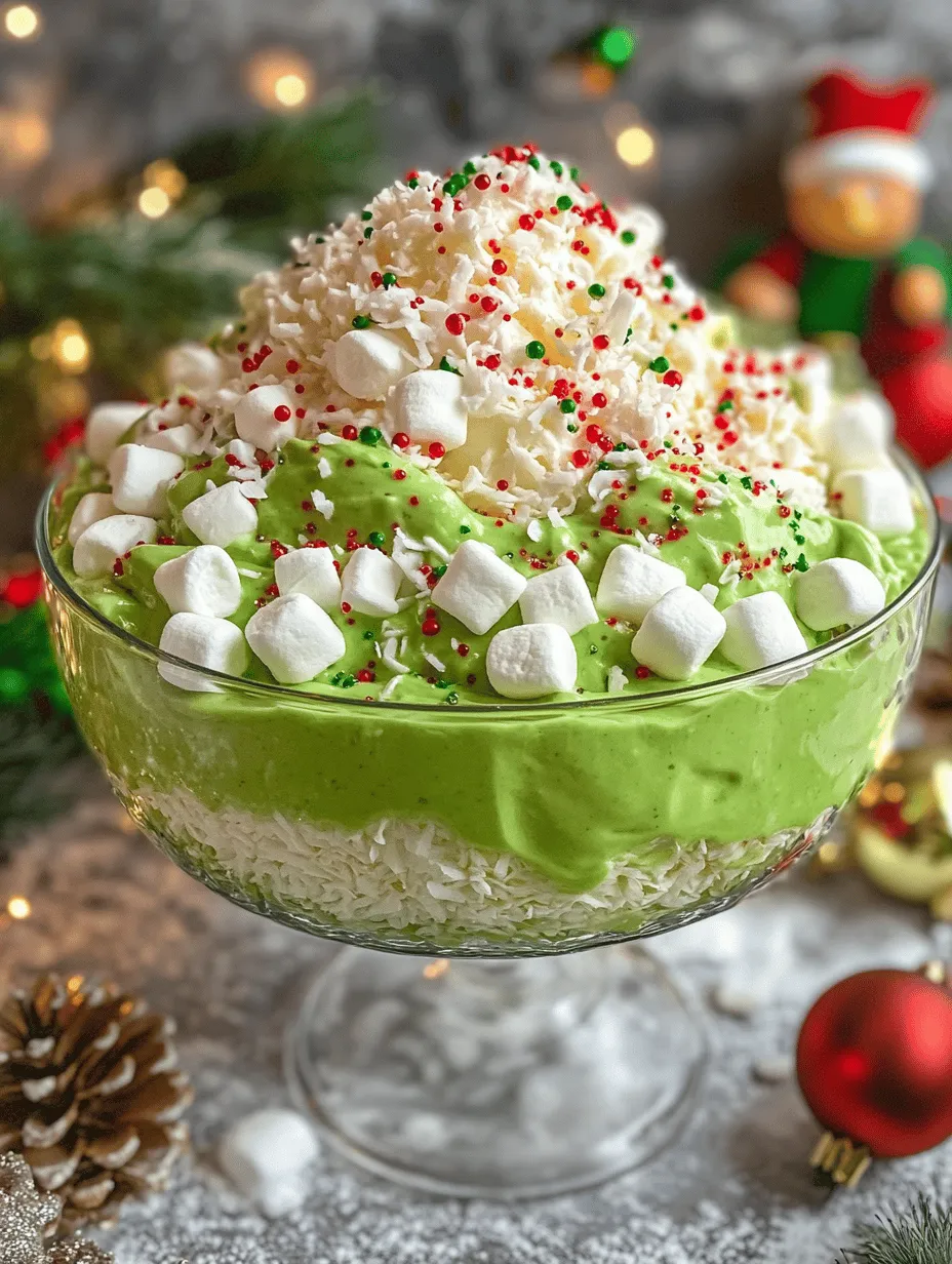 The holidays bring a special charm, and what better way to celebrate than with a delightful dessert that captures the spirit of the season? The Grinch Fluff Christmas Dessert is a fun, festive treat that embodies the whimsy of Dr. Seuss's beloved character while offering a deliciously creamy texture and a vibrant green hue. This delightful dessert not only tantalizes the taste buds but also serves as a whimsical centerpiece for your holiday gatherings, embodying the spirit of Christmas cheer and joy.