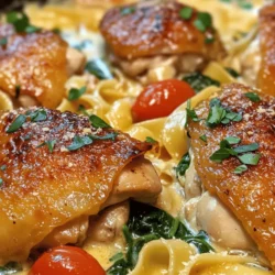 In today's fast-paced world, finding time to prepare a nutritious and delicious meal can often feel like an overwhelming challenge. Enter the one-pan chicken with buttered noodles — a delightful dish that not only simplifies cooking but also tantalizes the taste buds. This recipe combines the savory flavors of well-seasoned chicken thighs, tender egg noodles, and vibrant vegetables, all cooked together in a single pan. The result is a comforting, satisfying meal that can be on your table in less than an hour.