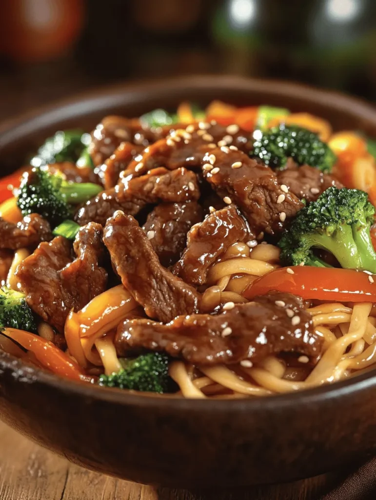 If you're yearning for a dish that combines tender beef, vibrant vegetables, and perfectly cooked lo mein noodles, look no further than this Savory Beef Lo Mein Delight. This recipe is a beloved favorite that marries the flavors of soy, sesame, and fresh veggies into each delicious bite. Often enjoyed in bustling Chinese restaurants, this homemade version allows you to enjoy the authentic taste in the comfort of your own home, making it even more special. Let's journey into the world of flavors and textures that make this dish stand out!