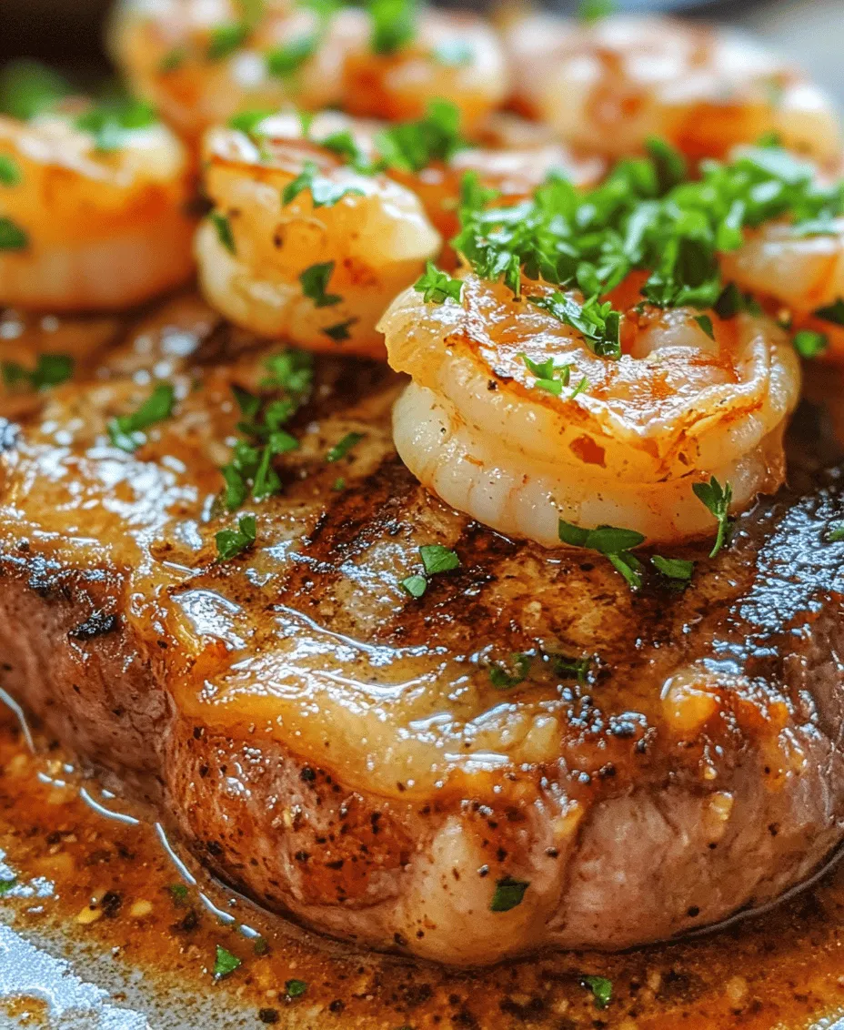 Imagine a plate where flavors collide in an exquisite dance of richness and satisfaction. The <strong>Decadent Steak with Creamy Garlic Shrimp</strong> is a culinary masterpiece that embodies the perfect indulgence for both special occasions and comforting weeknight dinners. This dish features juicy ribeye steaks paired with a luscious, creamy garlic shrimp that takes the dining experience to new heights. The combination of the tender, well-seasoned steak and the velvety sauce creates a symphony of flavors that will leave your taste buds singing.