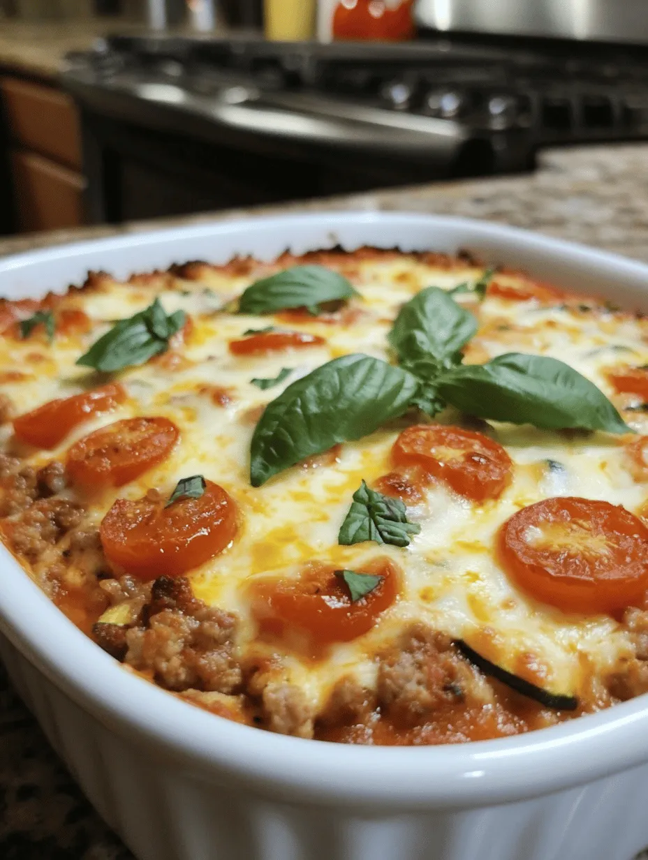 Imagine pulling a bubbling, golden-brown dish out of the oven, the tantalizing aroma of sautéed turkey and ripe cherry tomatoes filling your kitchen. This Cheesy Zucchini and Ground Turkey Bake is not just a feast for the eyes, but also a healthy, hearty meal that brings the family together around the dinner table. With its layers of tender zucchini, juicy turkey, and gooey mozzarella, this recipe will become a beloved staple in your meal rotation. What’s more, it’s an excellent way to sneak in some vegetables while satisfying those cheesy cravings!