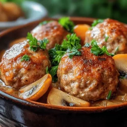 Gourmet Meatballs with Mushroom Sauce is more than just a meal; it is a heartwarming experience that brings the essence of comfort food to your table. This dish seamlessly combines the rich, savory flavors of homemade meatballs with a creamy mushroom sauce, resulting in a dish that is both indulgent and satisfying. Whether you are preparing a cozy family dinner or hosting an elaborate gathering, gourmet meatballs can elevate any occasion, making it memorable and delightful.