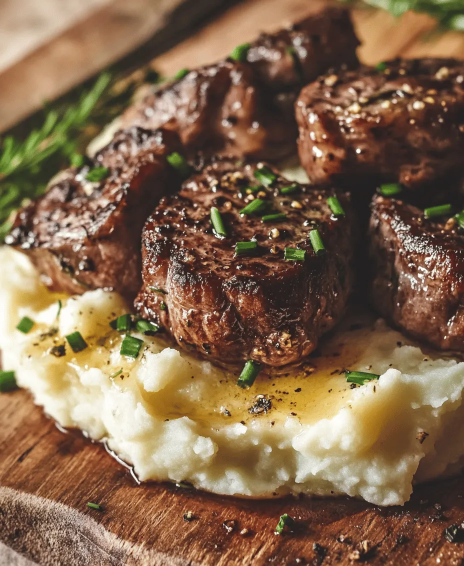 There’s something inherently comforting about a dish that brings together the rich flavors of tender steak and the velvety texture of creamy mashed potatoes. Garlic Butter Steak Bites and Creamy Mash is a delightful combination that not only satisfies your taste buds but also warms your heart. This recipe showcases succulent pieces of beef sirloin, seared to perfection in garlic-infused butter, paired with fluffy mashed potatoes that are irresistibly creamy. Whether you’re hosting a dinner party or simply treating yourself to a satisfying meal, this dish is a fantastic choice that appeals to both novice cooks and seasoned chefs alike.