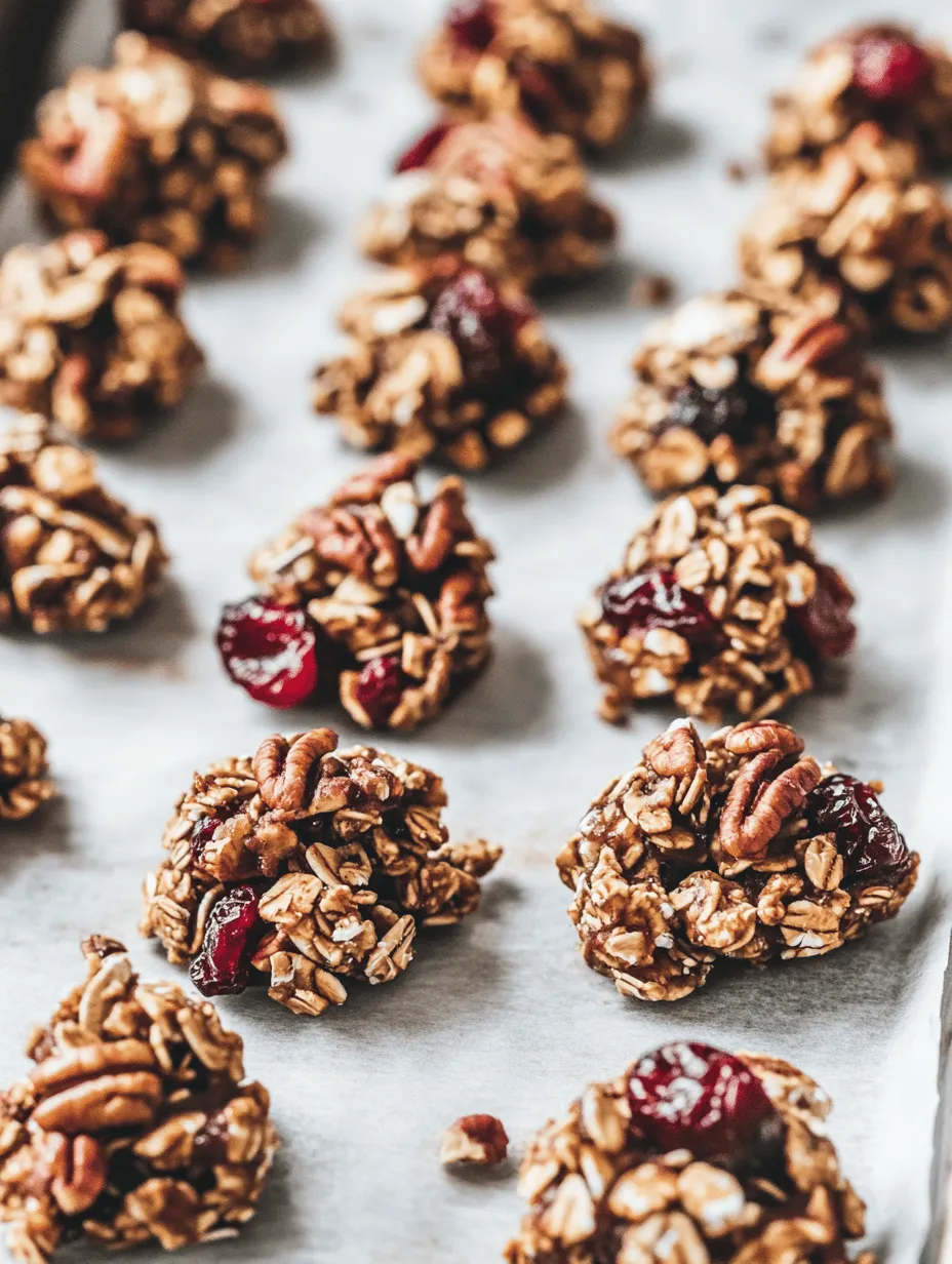 In the realm of healthy snacking, few treats can rival the delightful combination of nutty pecans and tangy cranberries found in Cranberry Pecan Clusters. This enticing recipe not only satisfies your sweet tooth but also provides a nutritious option that can seamlessly fit into a balanced diet. Each bite is an explosion of flavors and textures, offering a perfect balance of crunch from the pecans and chewiness from the cranberries.