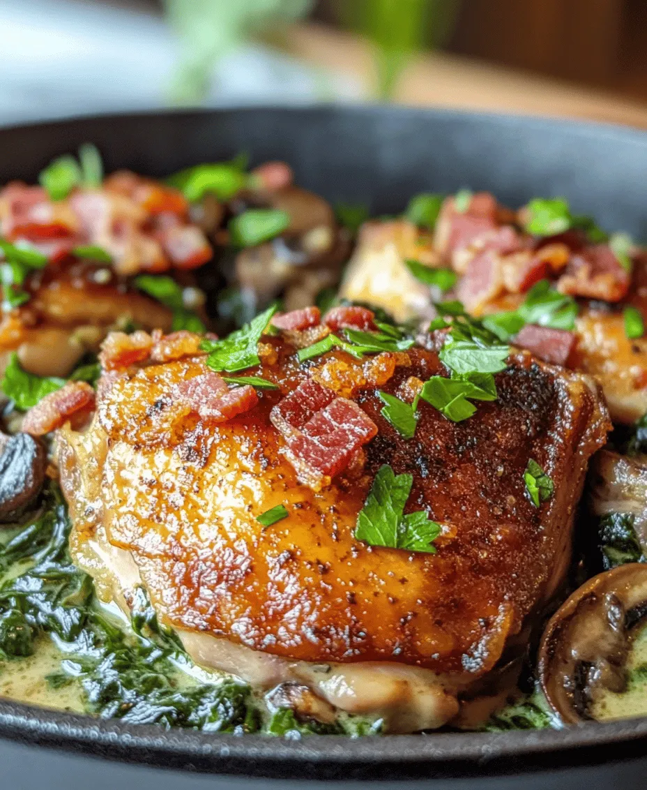 There's something undeniably comforting about a well-prepared chicken dish, and when you add rich, creamy spinach, savory bacon, and earthy mushrooms, you're not just creating a meal; you're crafting an experience. Smothered Chicken with Creamed Spinach, Bacon, and Mushrooms is a delightful recipe that brings together a medley of flavors and textures, making it a standout choice for both weeknight dinners and special occasions.