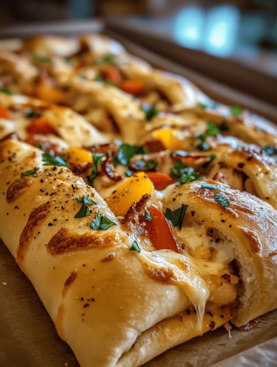 Imagine sinking your teeth into a warm, crispy, and golden-brown Chicken Bacon Ranch Stromboli. With its savory filling of shredded chicken, crispy bacon, and gooey mozzarella cheese, this dish is the ultimate comfort food your family will crave time and again. Not only is it an unforgettable combination of flavors, but it's also incredibly fun to make. Perfect for a weeknight dinner or a cozy group gathering, this stromboli will elevate your meal time with ease and flavor.