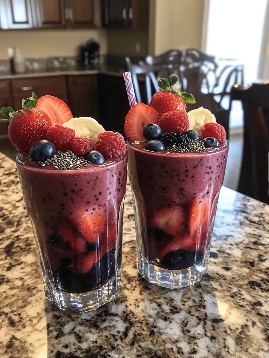 To truly appreciate the Berry Blast Smoothie, we must delve into the individual ingredients that make this drink not only tasty but also a powerhouse of nutrition. Each element plays a vital role in contributing to the overall health benefits and flavor of the smoothie.