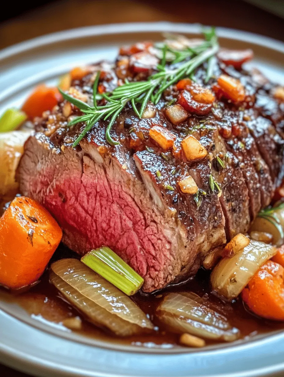 Imagine a succulent roast beef that’s herb-infused, bursting with garlic flavor, and beautifully caramelized to golden perfection. That's what you get with this Rosemary & Garlic Roast Beef recipe! This hearty dish is a showstopper for any gathering, guaranteed to impress family and friends alike. It’s a celebration of rich flavors and simple techniques, creating a roast that will have everyone coming back for seconds. Whether it’s Sunday dinner or a festive occasion, this roast beef will hold a special place on your table.