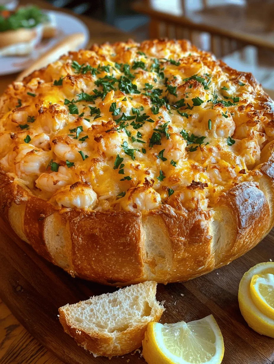 Dive into a culinary adventure with our Ocean's Treasure Stuffed Seafood Bread Bowl! This delightful creation is not only a feast for the eyes but also for the taste buds. Imagine a warm, crusty sourdough bread bowl brimming with a creamy seafood mélange of shrimp and crab nestled in a sauce that will make your mouth water. Perfect for gatherings or a special dinner with loved ones, this dish is a true show-stopper!