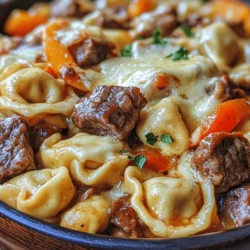 If you're seeking a meal that embodies comfort while delivering a punch of flavor, look no further than Cheesesteak Tortellini in Rich Provolone Sauce. This innovative dish beautifully marries the beloved elements of a classic Philadelphia cheesesteak with the tender, cheesy embrace of tortellini, creating a culinary experience that is both satisfying and indulgent. Whether you’re looking to whip up a quick dinner on a busy weeknight, impress your friends at a family gathering, or celebrate a special occasion, this recipe has you covered.