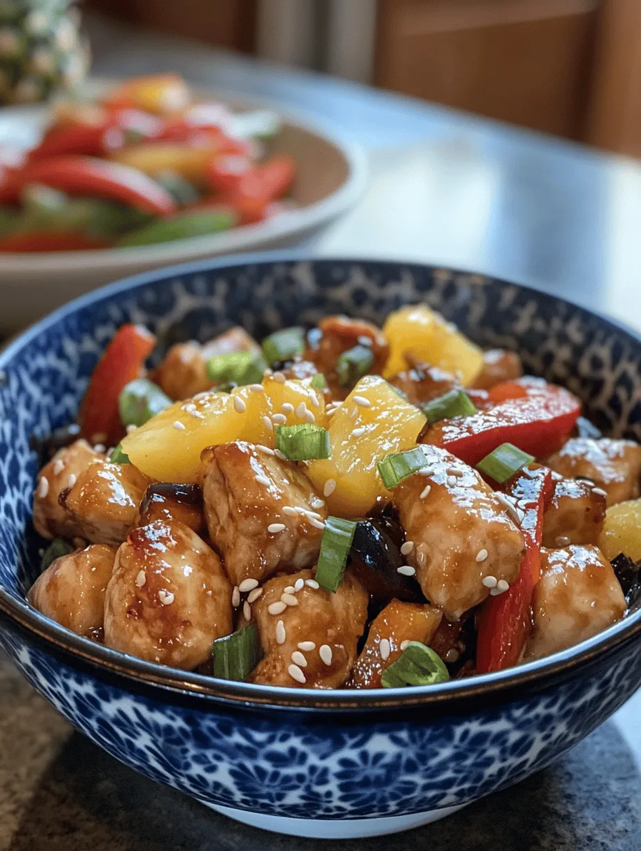 If you’re looking for a quick, delicious meal that’s packed with flavor and nutrition, look no further than Pineapple Chicken Stir-Fry. This dish combines tender pieces of chicken with sweet, juicy pineapple and colorful vegetables, creating a vibrant meal that is as pleasing to the eye as it is to the palate. The appeal of this recipe lies not only in its delightful taste but also in its health benefits. Pineapple is rich in vitamins, antioxidants, and digestive enzymes, while chicken provides a lean source of protein, making this dish a wholesome choice for any dinner table.