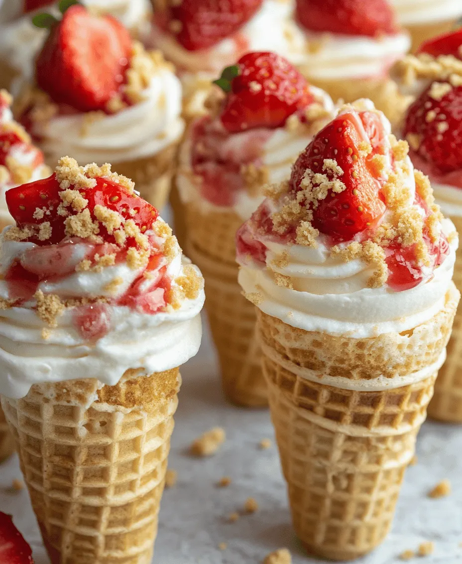 If you’re looking for a dessert that combines the rich, creamy flavor of cheesecake with the freshness of fruit, look no further than Strawberry Cheesecake Cones. This innovative take on a classic dessert not only satisfies your sweet tooth but also presents a visually appealing treat that’s perfect for any occasion. Whether you’re hosting a summer gathering, planning a picnic, or simply indulging in a sweet craving at home, these cones provide a fun and portable way to enjoy cheesecake.