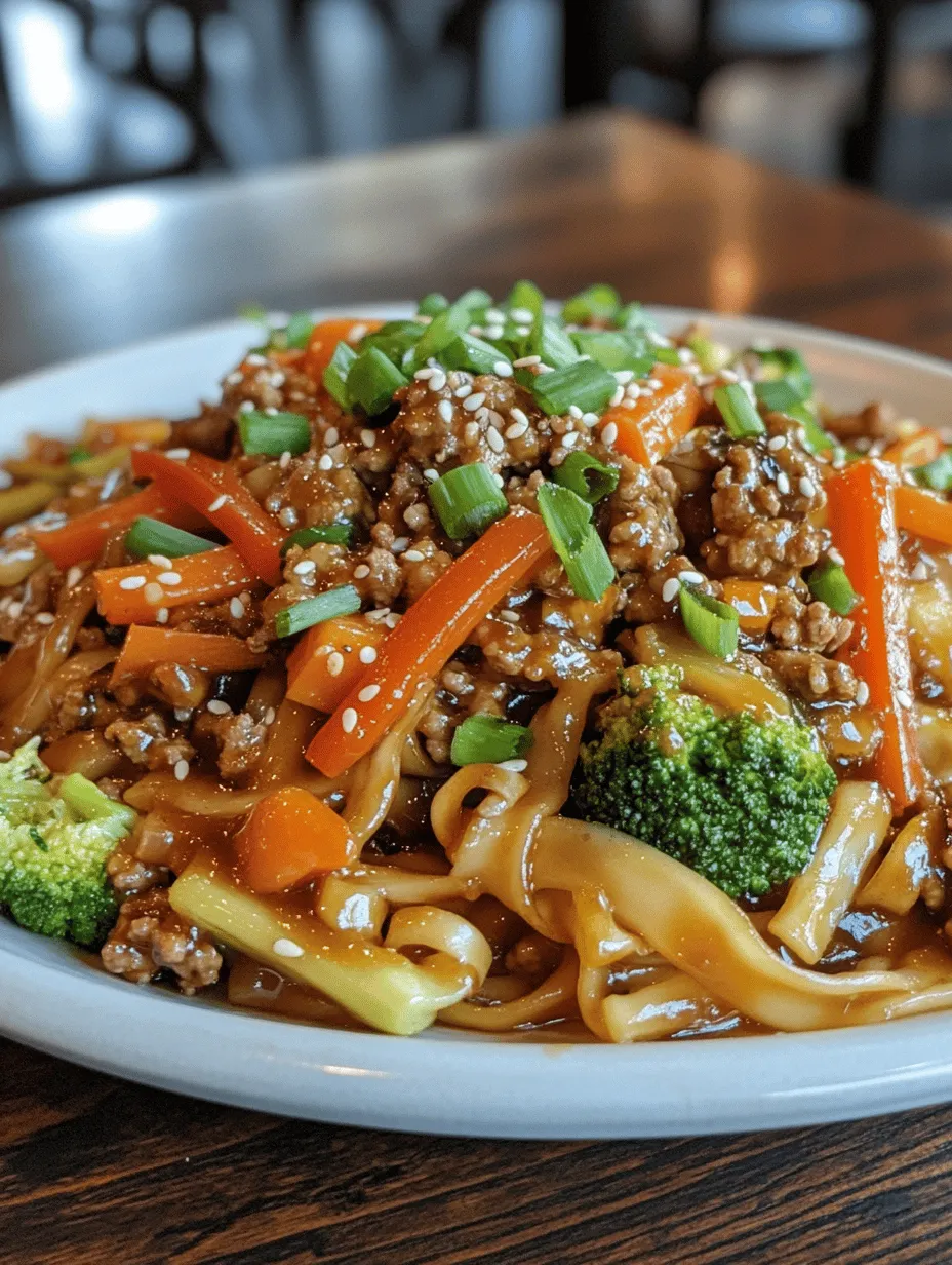 Mongolian Noodles with Ground Beef is a delightful and quick stir-fry recipe that combines tender noodles with flavorful beef and vibrant vegetables. This dish encapsulates the essence of heartwarming comfort food while delivering a punch of flavor that will tantalize your taste buds. Whether you are looking for a meal to whip up on a busy weeknight or a satisfying dish to impress guests during a weekend gathering, this recipe offers an easy solution.