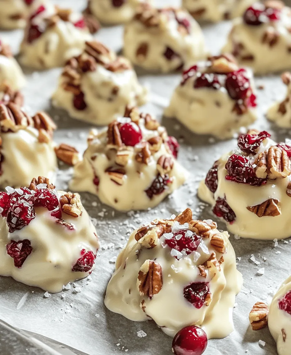 When it comes to creating a sweet treat that is both visually appealing and deliciously satisfying, few recipes can rival the allure of white chocolate cranberry pecan clusters. These delightful morsels combine the creamy sweetness of white chocolate with the tartness of dried cranberries and the rich, nutty flavor of pecans. The result is a harmonious blend of flavors and textures that is sure to please any palate.