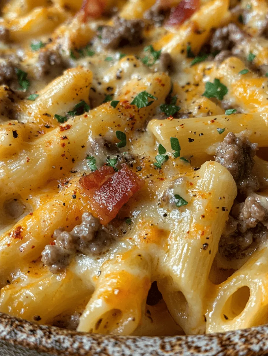 If you're on the lookout for a dish that marries the beloved flavors of a cheeseburger with the creamy indulgence of Alfredo sauce, look no further than Loaded Bacon Cheeseburger Alfredo Pasta. This innovative recipe takes traditional comfort food to new heights by combining all the hearty, satisfying elements of a classic cheeseburger—juicy ground beef, crispy bacon, and gooey cheese—with the silky smoothness of a rich, homemade Alfredo sauce.