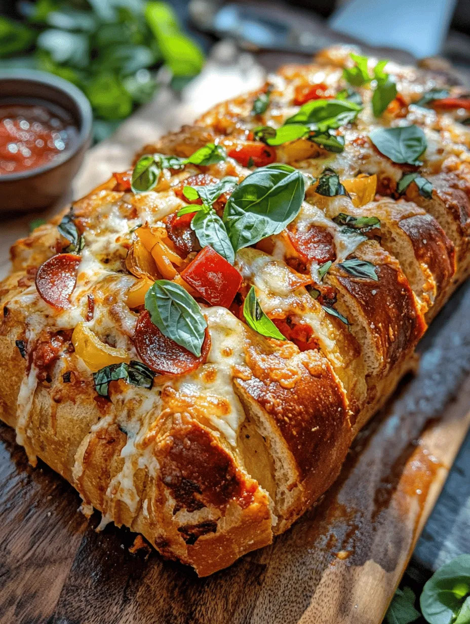 Cheesy Pizza Stuffed Bread is a delightful culinary creation that marries the comforting qualities of traditional stuffed bread with the beloved flavors of pizza. This recipe has garnered a devoted following among food enthusiasts, with its gooey cheese, savory toppings, and soft, warm bread. It is an ideal dish for a casual family dinner, a party snack, or even a cozy movie night treat. With its versatility and satisfying nature, Cheesy Pizza Stuffed Bread embodies everything we love about comfort food.