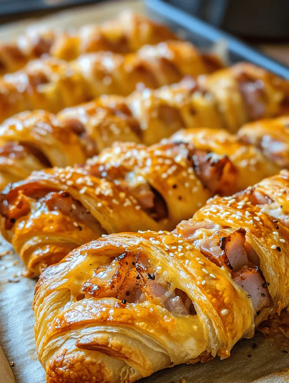 Savory Ham and Cheese Puff Pastry Twists: A Delightful Snack for Any Occasion